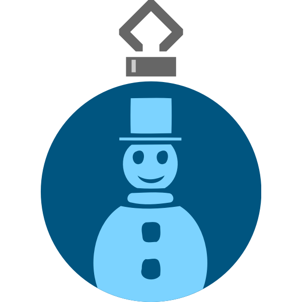 SVG Snowman Christmas ball