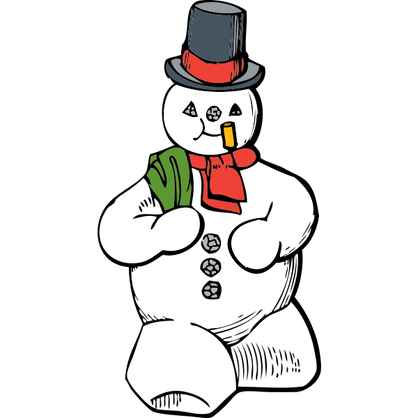 SVG Snowman graphic design
