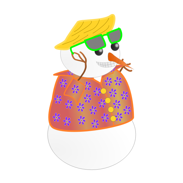 SVG Snowman in Hawaii Vector