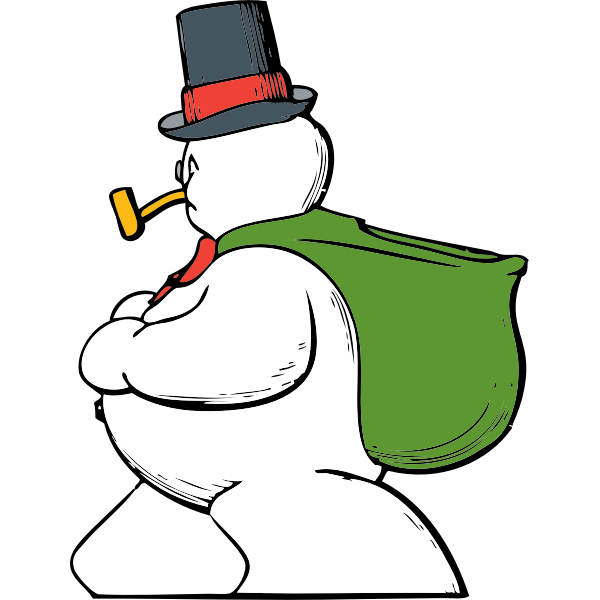 SVG snowman side view