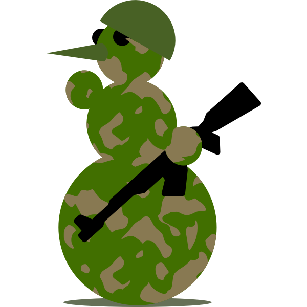 SVG Snowman soldier vector graphics