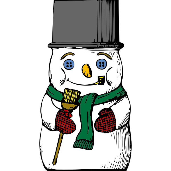 SVG Snowman vector clip art graphics