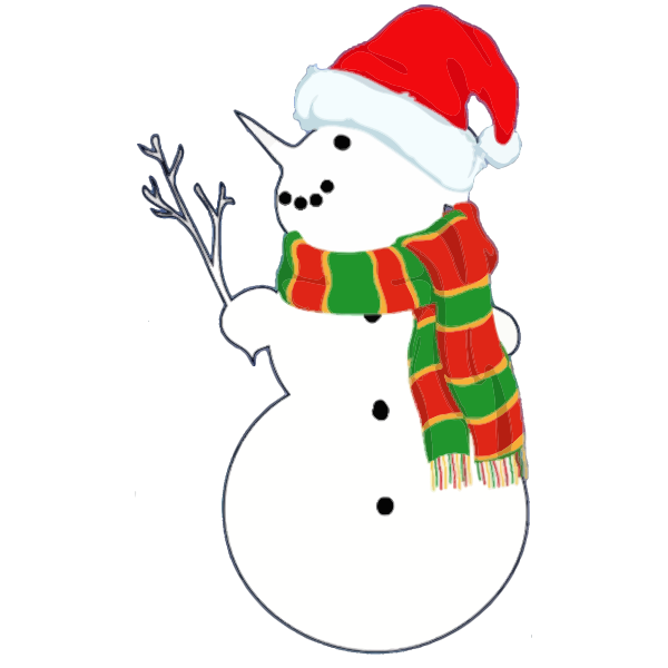 SVG Snowman with branch