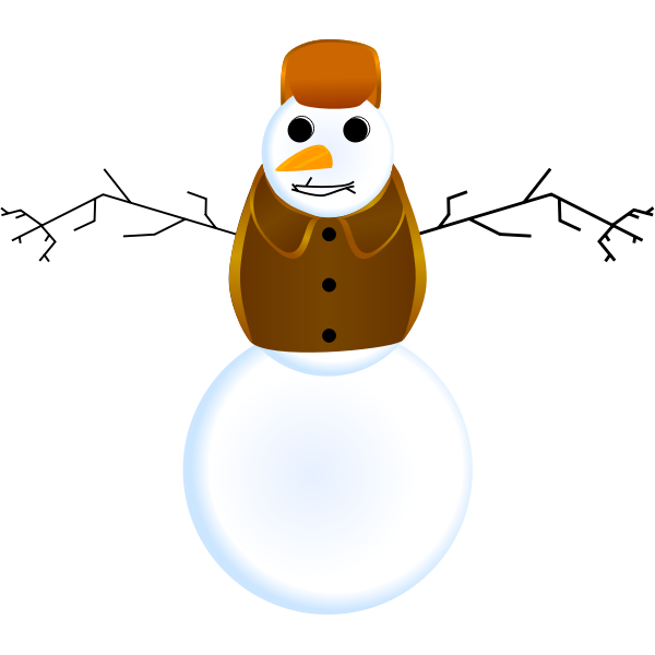 SVG Snowman with clothes vector