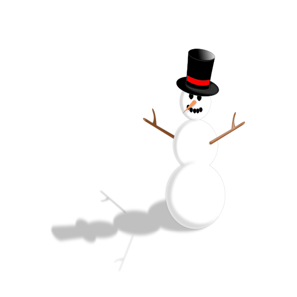 SVG Snowman with hat vector image