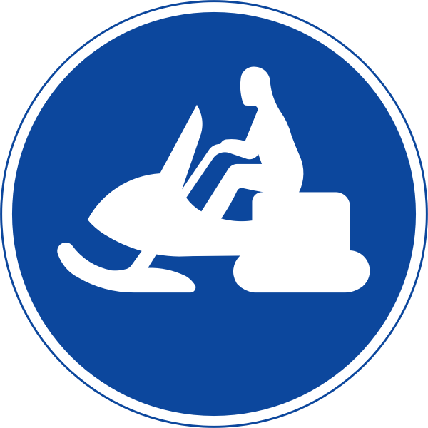 SVG Snowmobile sign vector image