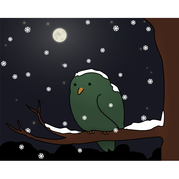 SVG Snowy bird