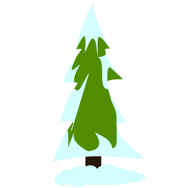 SVG Snowy pine tree
