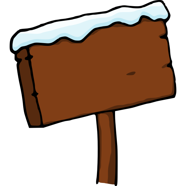 SVG Snowy signboard