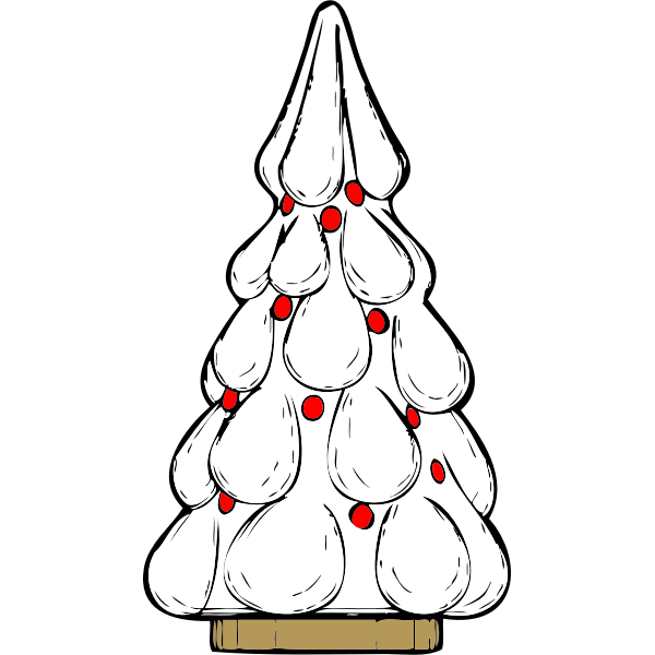 SVG Snowy Xmas tree vector