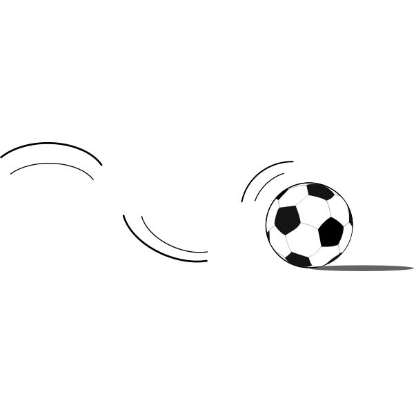 SVG Soccer ball bouncing vector clip part