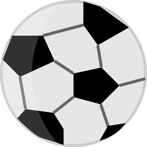 SVG Soccer ball in black and white