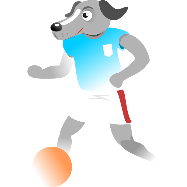 SVG Soccer dog vector image