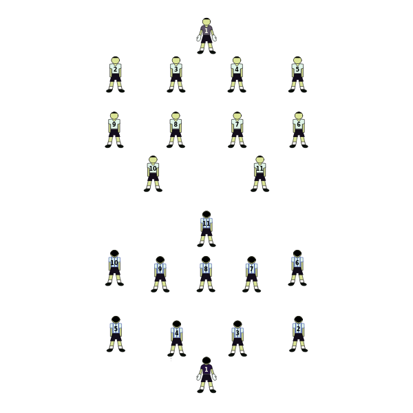 SVG Soccer field and players vector image