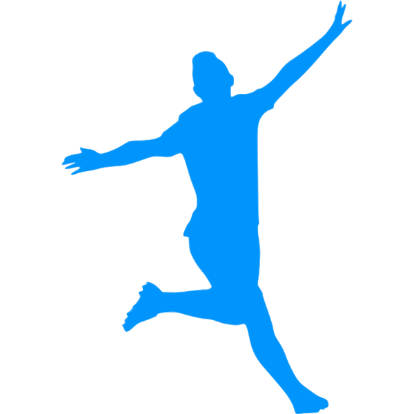 SVG Soccer player celebrating a score