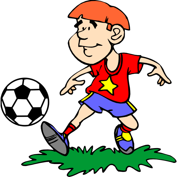 SVG Soccer player kicking the ball