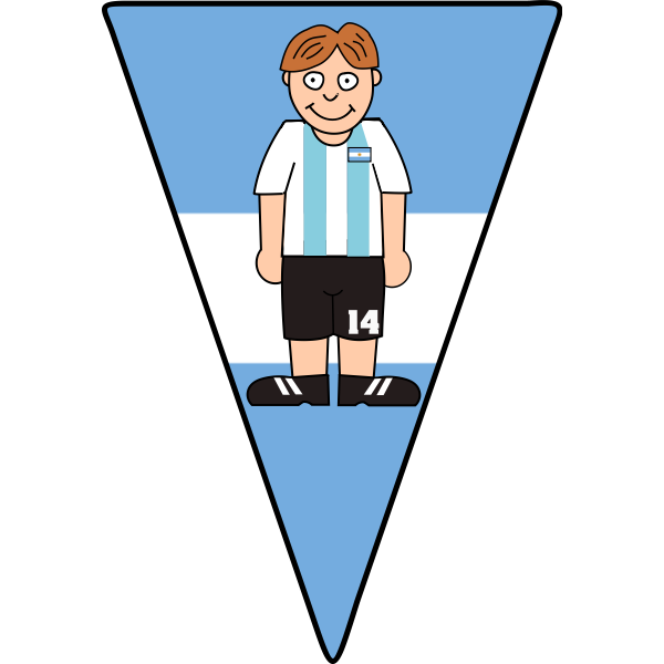 SVG Soccer player on a pennant