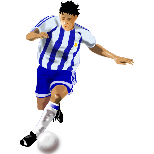 SVG Soccer player vector image