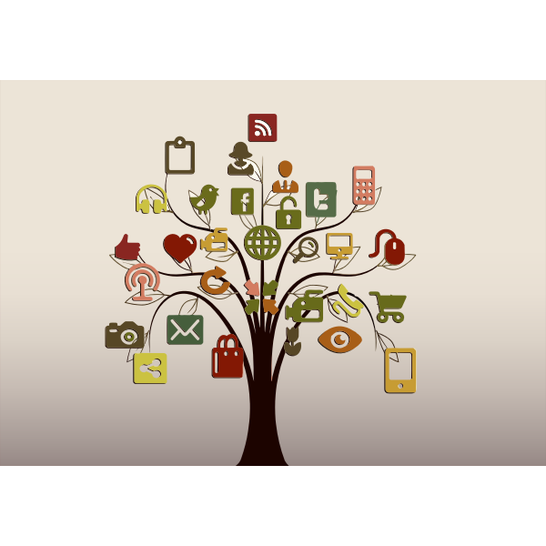 SVG Social Media Tree