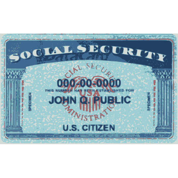 SVG Social Security Card