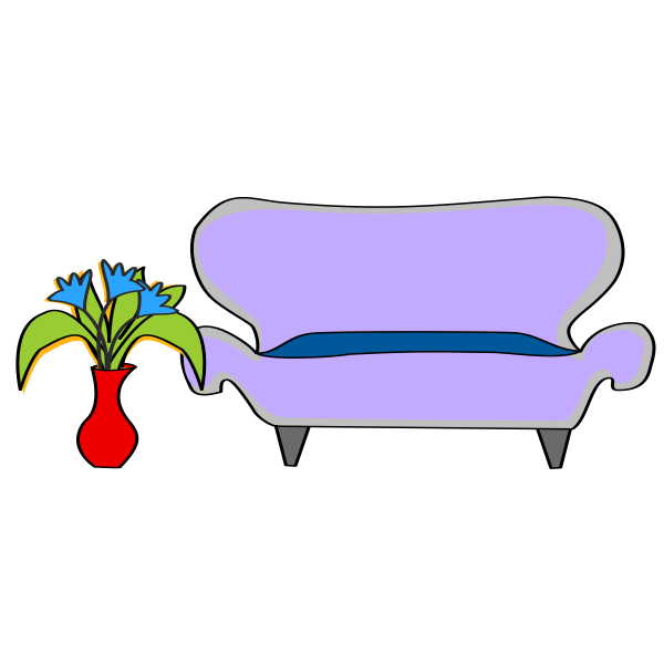 SVG Sofa cartoon drawing
