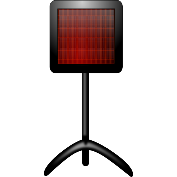 SVG Solar panel with stand vector image