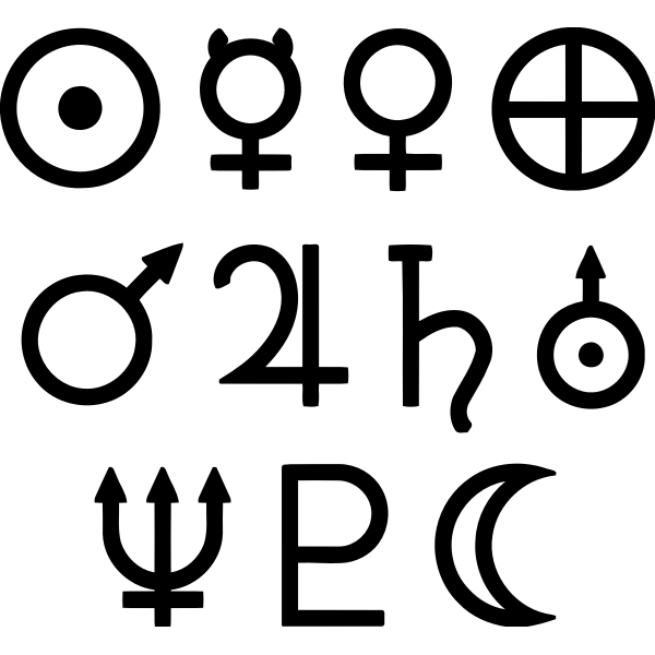 SVG Solar system symbols