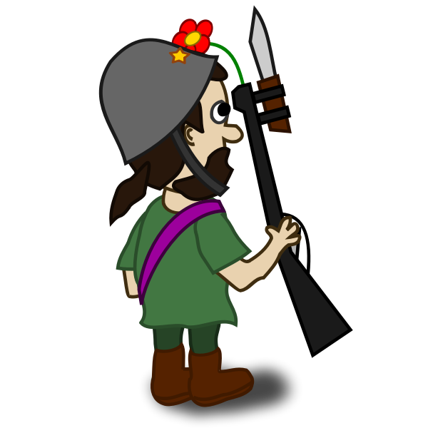 SVG Soldier character vector image
