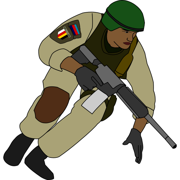 SVG Soldier during battle