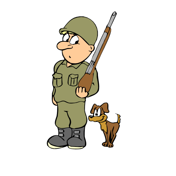 SVG Soldier with dog