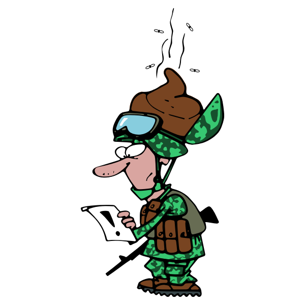 SVG Soldier with orders vector image