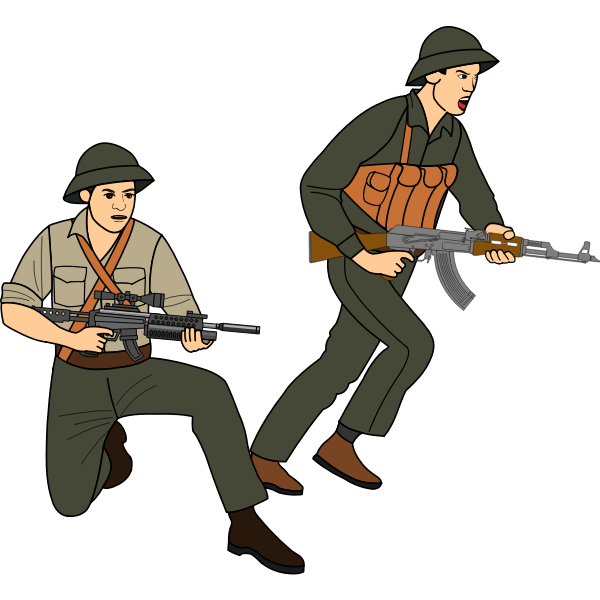 SVG Soldiers in battlefield