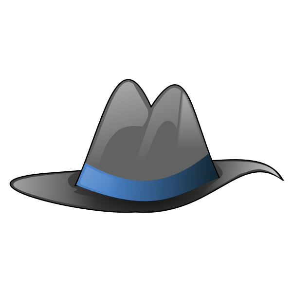 SVG Sombrero with blue ribbon vector image