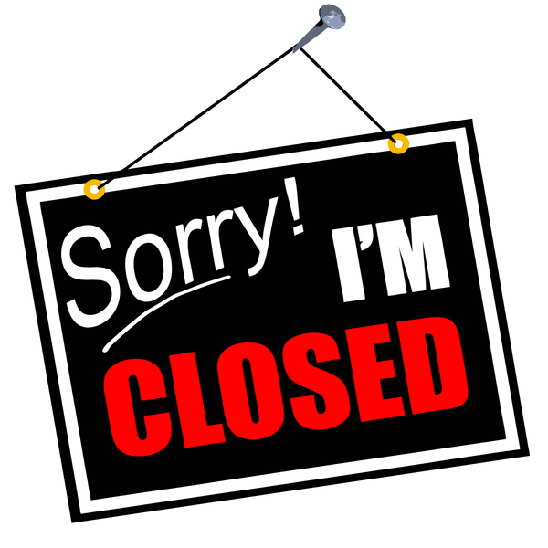 SVG Sorry Closed Sign