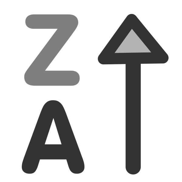 SVG Sort decrease icon