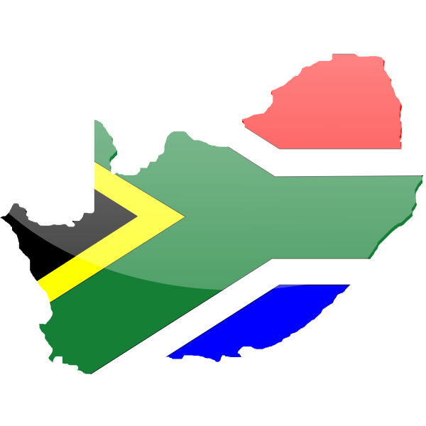 SVG South African flag vector