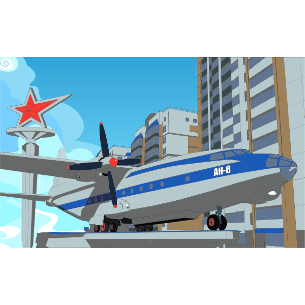 SVG Soviet airplane on display
