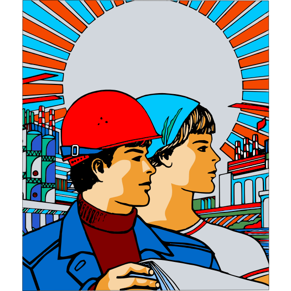 SVG Soviet poster vector image