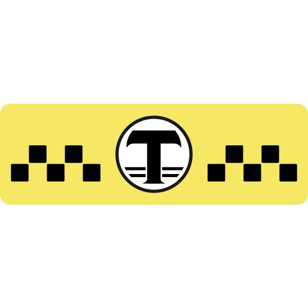 SVG Soviet taxi emblem vector clip art
