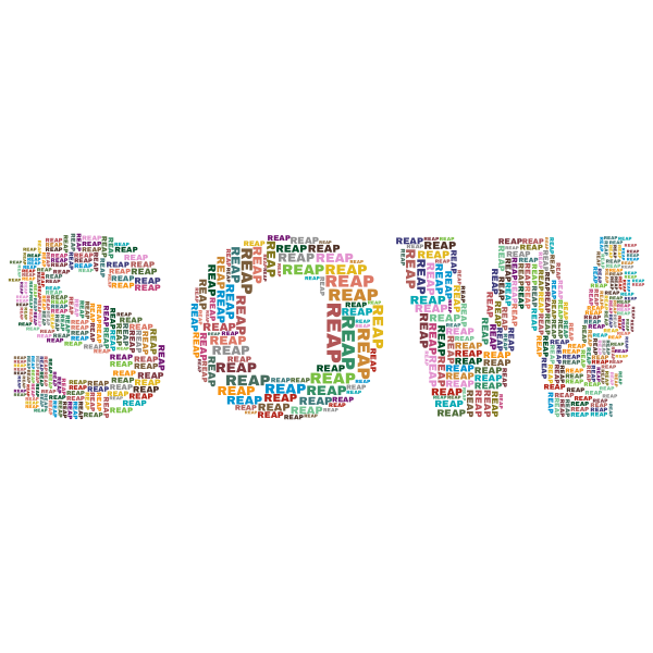 SVG Sow Reap word cloud