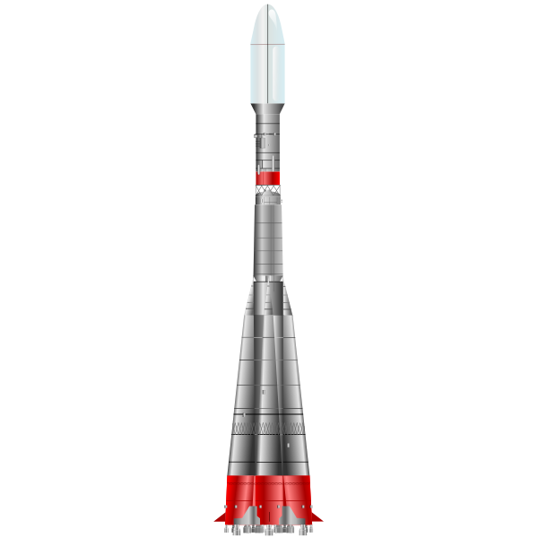 SVG Soyuz rocket vector clip art