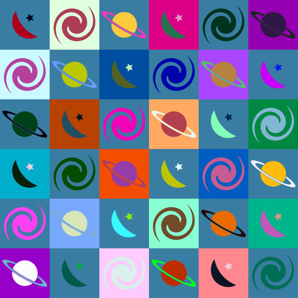 SVG Space pattern for kids