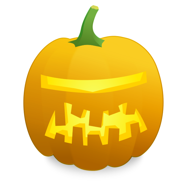 SVG Space ship Halloween pumpkin vector drawing