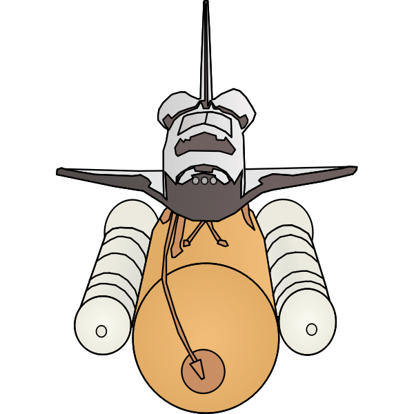 SVG Space shuttle from front