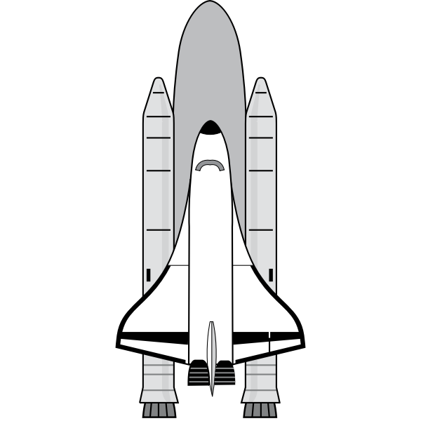 SVG Space shuttle ready to take off vector drawing