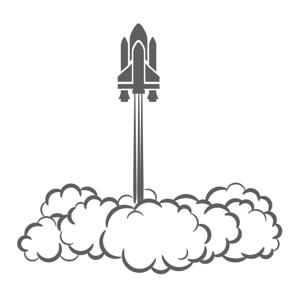 SVG Space shuttle taking off vector drawing
