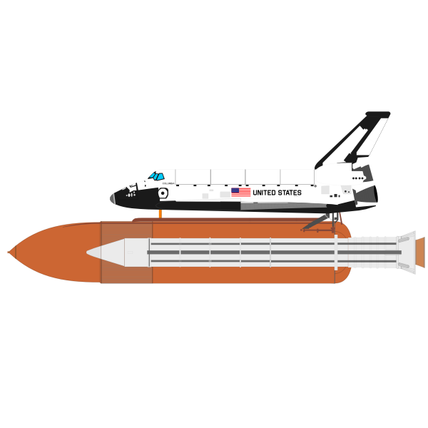 SVG Space shuttle vector drawing