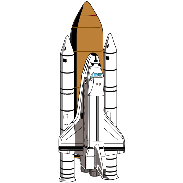 SVG Space shuttle vector illustration
