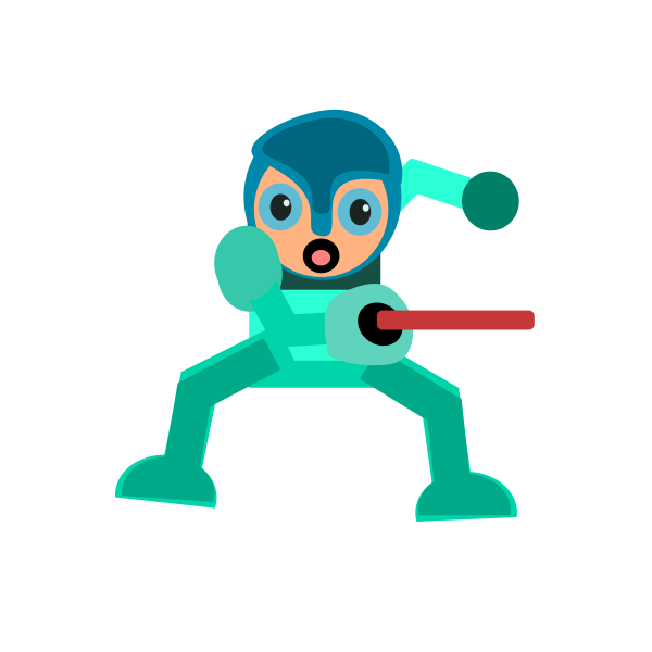 SVG Space warrior character vector illustration