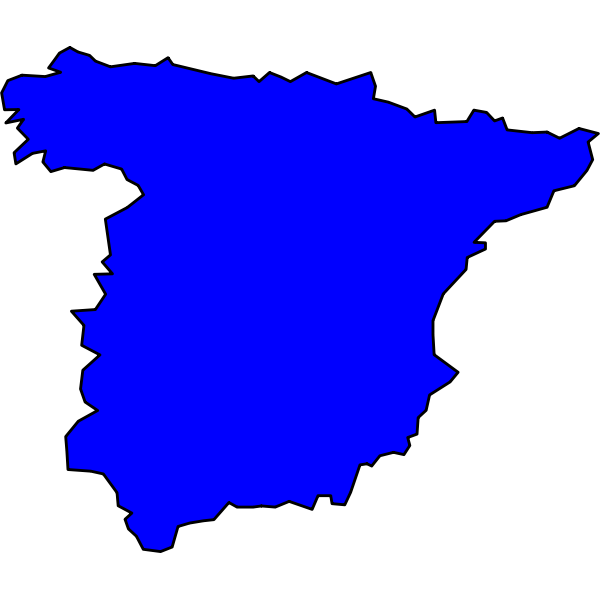 SVG Spain in blue
